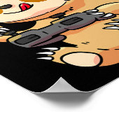 Sloth Gaming Sloths Video Game-Geschenk Poster (Ecke)