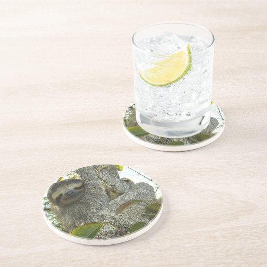 Sloth Getränkeuntersetzer (Seite)