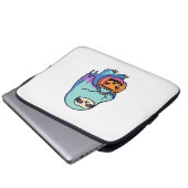 Sloth Ghost Halloween Oversifizierter T - Shirt Laptopschutzhülle (Vorne Knopf)