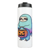 Sloth Ghost Halloween Oversifizierter T - Shirt Thermosbecher (Vorderseite)