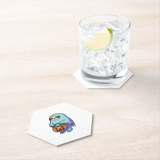 Sloth Ghost Halloween Oversized T-Shirt Untersetzer (Vor Ort)