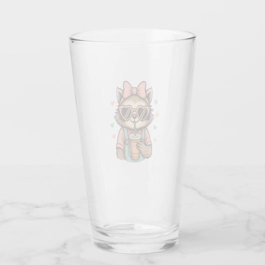 Sloth Girl Coffee Lover Glas (Rückseite)