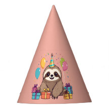 Sloth Girl Happy Birthday Pink Wild Animal