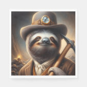 Sloth Gold Miner Serviette (Vorderseite)