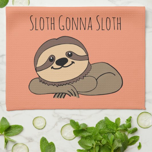 Sloth Gonna Sloth Kitchtuch Geschirrtuch (Gefaltet)