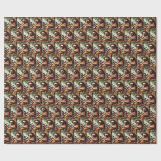 Sloth Grandma Geschenkpapier (Flach)