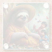 Sloth Grandma Glasuntersetzer (Rückseite)