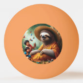 Sloth Grandma Tischtennisball (Rückseite)