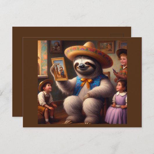 Sloth Grandpa Postkarte (Vorne/Hinten)