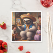 Sloth Grandpa Serviette (Beispiel)