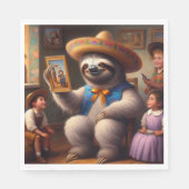 Sloth Grandpa Serviette (Vorderseite)