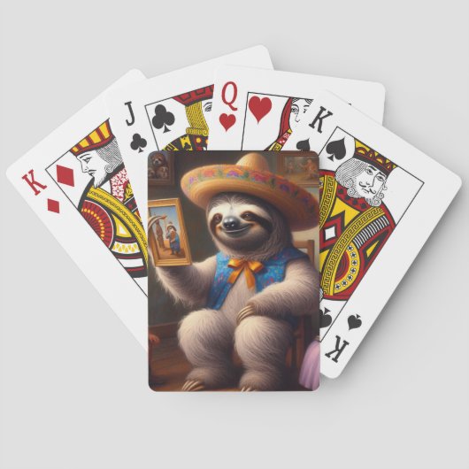 Sloth Grandpa Spielkarten (Rückseite)