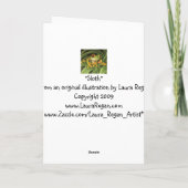 Sloth Greeting Card Karte (Rückseite)