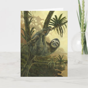 Sloth Greeting Card Karte