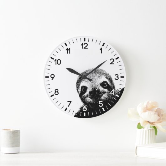 Sloth Große Wanduhr (Zuhause)