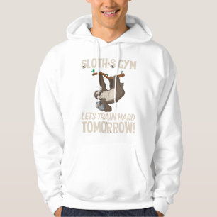 Sloth Gym Lasse hart trainieren Morgen Hoodie