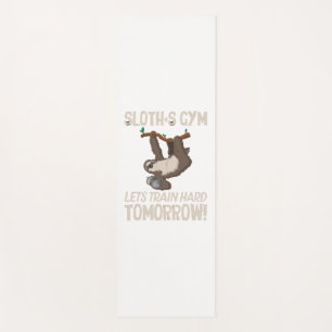 Sloth Gym Lasse hart trainieren Morgen Yogamatte
