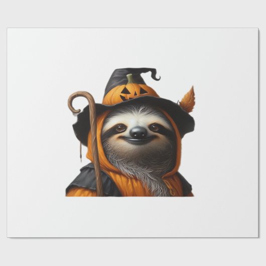Sloth Halloween Classic T-Shirt Geschenkpapier (Flach)