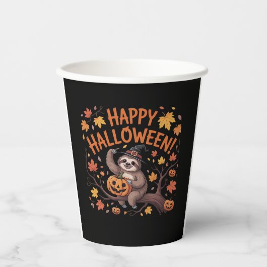 Sloth Halloween Day Classic T - Shirt Pappbecher (Vorderseite)