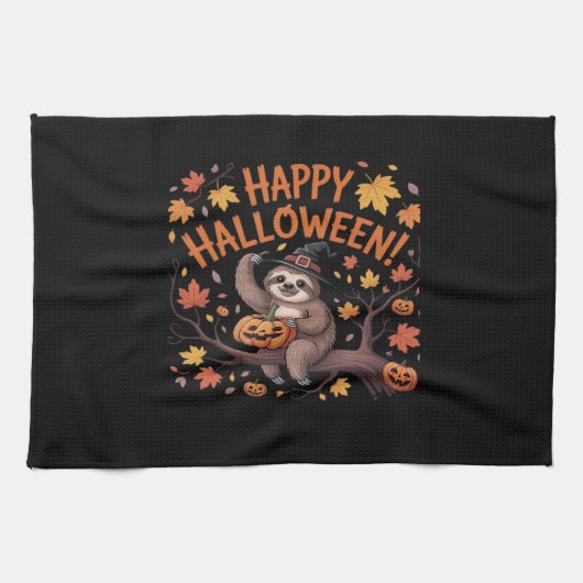 Sloth Halloween Day Oversified T - Shirt Geschirrtuch (Horizontal)