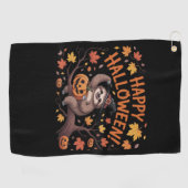 Sloth Halloween Day Oversified T - Shirt Golfhandtuch (Horizontal)