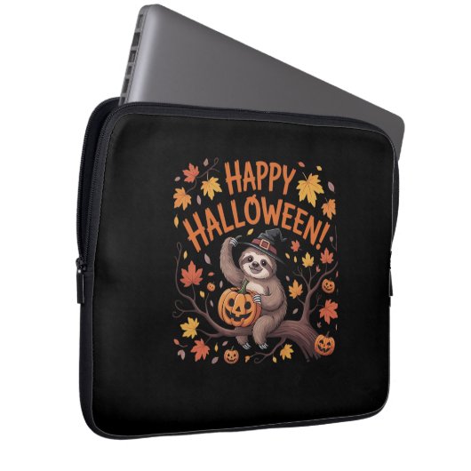 Sloth Halloween Day Oversified T - Shirt Laptopschutzhülle (Vorne Rechts)