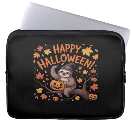 Sloth Halloween Day Oversified T - Shirt Laptopschutzhülle (Vorderseite)