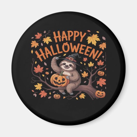 Sloth Halloween Day Oversified T - Shirt Magnet (Vorne)