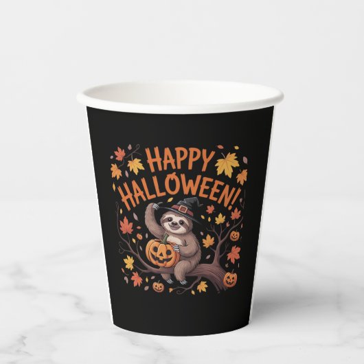 Sloth Halloween Day Oversified T - Shirt Pappbecher (Vorderseite)