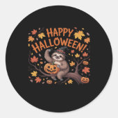 Sloth Halloween Day Oversified T - Shirt Runder Aufkleber (Vorderseite)