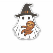Sloth Halloween Ghost Witch Hat Animal Lovers Boys Aufkleber (Vorderseite)