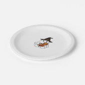 Sloth Halloween Ghost Witch Hat Animal Lovers Boys Pappteller (Schrägansicht)