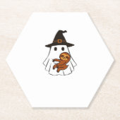 Sloth Halloween Ghost Witch Hat Animal Lovers Boys Untersetzer (Vorderseite)