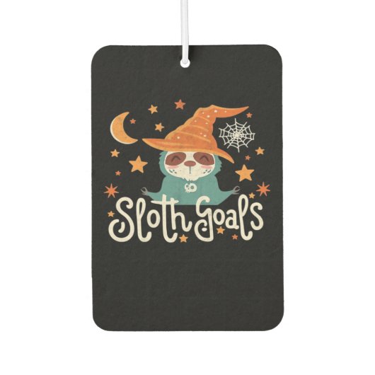 Sloth Halloween Goals Classic T - Shirt Autolufterfrischer (Vorderseite)