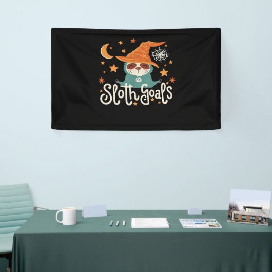 Sloth Halloween Goals Classic T - Shirt Banner (Messeveranstaltung)