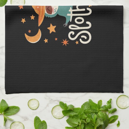 Sloth Halloween Goals Classic T - Shirt Geschirrtuch (Gefaltet)