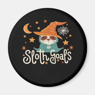 Sloth Halloween Goals Classic T - Shirt Magnet