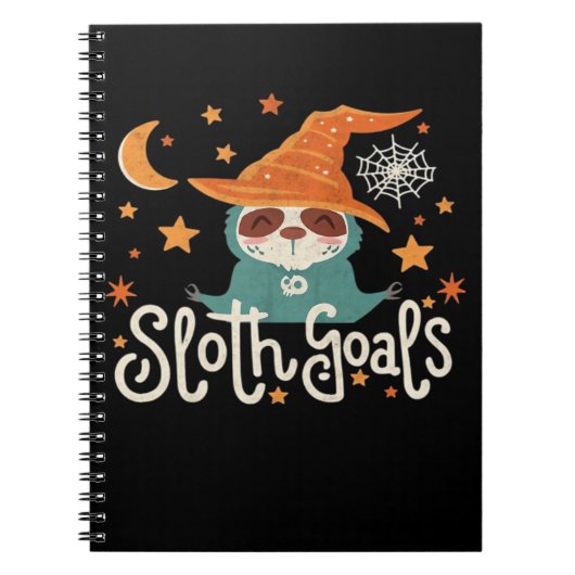 Sloth Halloween Goals Classic T - Shirt Notizblock (Vorderseite)