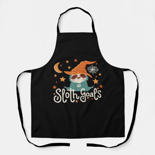 Sloth Halloween Goals Classic T - Shirt Schürze (Vorderseite)