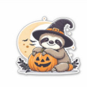 Sloth Halloween Motif Cute Classic T-Shirt Aufkleber (Vorderseite)