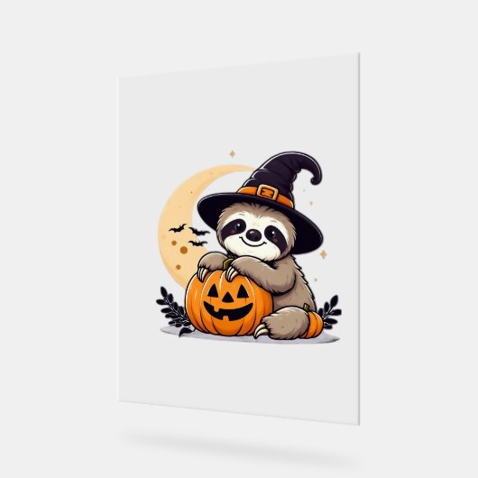 Sloth Halloween Motif Niedlicher klassischer T - S Acrylschild (Winkel)