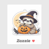 Sloth Halloween Motif Niedlicher klassischer T - S Aufkleber (Blatt)