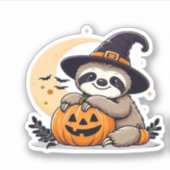 Sloth Halloween Motif Niedlicher klassischer T - S Aufkleber (Vorderseite)