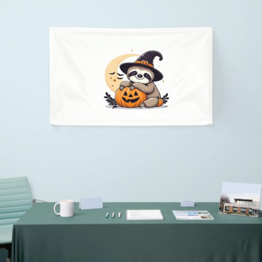 Sloth Halloween Motif Niedlicher klassischer T - S Banner (Messeveranstaltung)