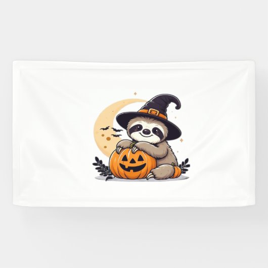 Sloth Halloween Motif Niedlicher klassischer T - S Banner (Horizontal)