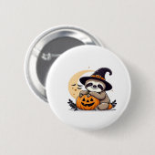 Sloth Halloween Motif Niedlicher klassischer T - S Button (Vorne & Hinten)