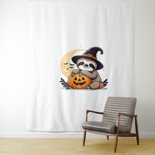 Sloth Halloween Motif Niedlicher klassischer T - S Wandteppich (Beispiel)