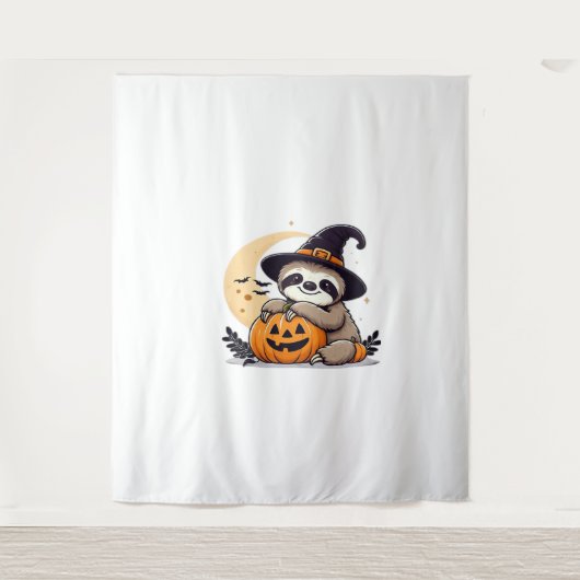 Sloth Halloween Motif Niedlicher klassischer T - S Wandteppich (Vorderseite)