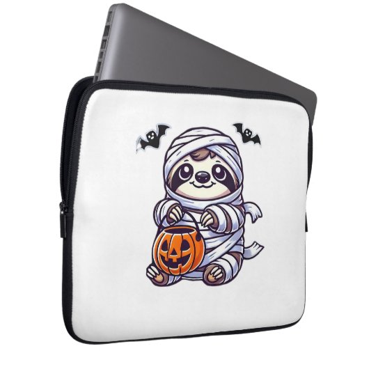 Sloth Halloween Mummy Kids Women Men Sloth Classic Laptopschutzhülle (Vorne Rechts)