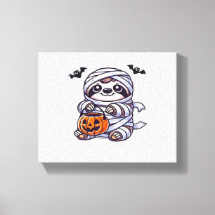 Sloth Halloween Mummy Kids Women Men Sloth Classic Leinwanddruck